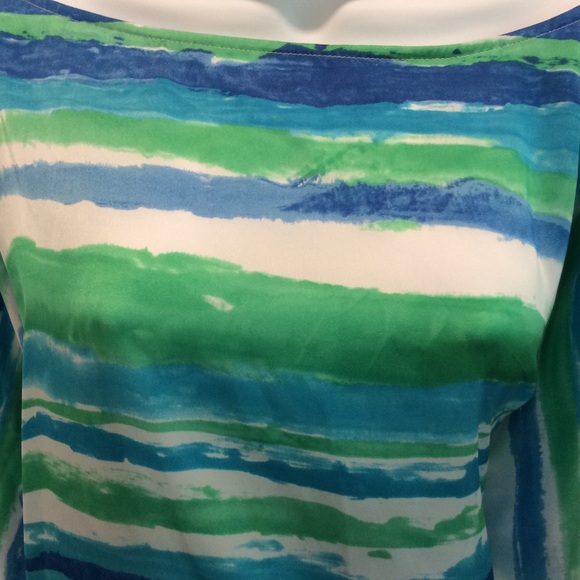 🍀EUC 3X BEAUTIFUL❣️TUNICTOP Ralph Lauren 💙💚💙💚 - Picture 2 of 6